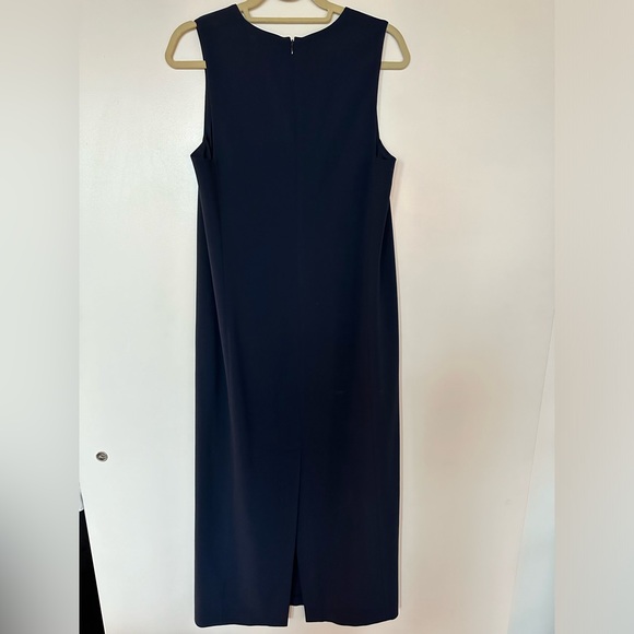 Theory Frashil Admiral Crepe Maxi Sleeveless Blue Onyx Dress - Picture 6 of 9